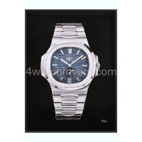 Drawing Patek Philippe 5726 Nautilus blue dial real work art painting watches paintings drawings hand painted crayons collector unique home shop apartment interior decoration luxury black background 10.jpg