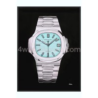 Drawing Patek Philippe 5711 Nautilus Tiffany&Co dial 170th anniversary real work art painting watches paintings drawings hand painted crayons collector unique home shop apartment interior decoration luxury black background 8.jpg