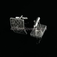 Silver rectangular cufflinks in industrial-mechanical style watches handmade original elegant exceptional unique luxurious exclusive jewelry 7.jpg