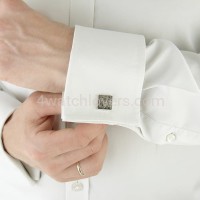 Silver square cufflinks with composition of watch parts in industrial style watches handmade art original elegant unique luxury jewelry exclusive 3D effect 5.JPG