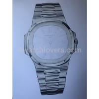 Drawing Patek Philippe 5711 Nautilus green dial real work art painting watches paintings drawings hand painted crayons collector unique home exclusive shop office apartment interior decoration luxury white background 5.jpg