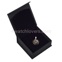 Silver round pendant with a composition of watch parts on a black background watches handmade art original elegant exceptional unique luxury exclusive jewelry 0.JPG