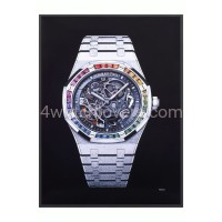 Drawing Audemars Piguet Royal Oak Frosted Gold white skeleton rainbow real work art drawing watches handjob painted reproduction copy collector crayons unique home shop apartment interior decoration luxury AP 2.jpg