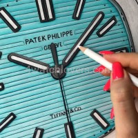 Drawing Patek Philippe 5711 Nautilus Tiffany&Co dial 170th anniversary real work art painting watches paintings drawings hand painted crayons collector unique home shop exclusive office apartment interior decoration luxury white background 10.jpg