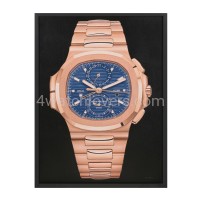 Painting Patek Philippe 5990 Nautilus rose gold blue dial real work art painting watches oil paintings hand painted collector unique home shop apartment interior decoration luxury 1.jpg