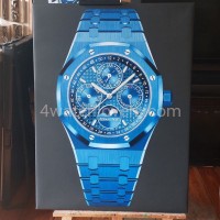 Painting Audemars Piguet Royal Oak Blue Ceramic real work art painting watches oil paintings hand painted collector unique home shop apartment interior decoration luxury AP 7.jpg