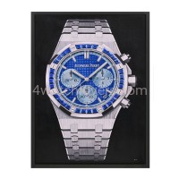Painting Audemars Piguet Royal Oak Chronograph Sapphire Bezel real work art painting watches oil paintings hand painted collector unique home shop apartment interior decoration luxury AP 1.jpg
