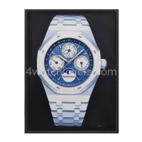 Painting Audemars Piguet Royal Oak white ceramic real work art painting watches oil paintings hand painted collector unique home shop apartment interior decoration luxury AP 1.jpg