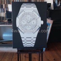 Painting Audemars Piguet Royal Oak white ceramic real work art painting watches oil paintings hand painted collector unique home shop apartment interior decoration luxury AP 3.jpg