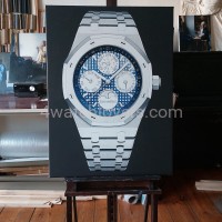 Painting Audemars Piguet Royal Oak white ceramic real work art painting watches oil paintings hand painted collector unique home shop apartment interior decoration luxury AP 4.jpg