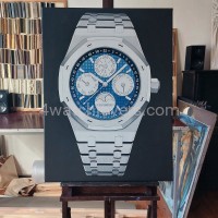 Painting Audemars Piguet Royal Oak white ceramic real work art painting watches oil paintings hand painted collector unique home shop apartment interior decoration luxury AP 5.jpg