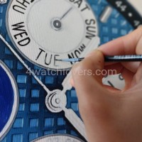 Painting Audemars Piguet Royal Oak white ceramic real work art painting watches oil paintings hand painted collector unique home shop apartment interior decoration luxury AP 8.jpg