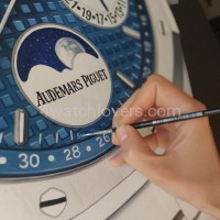 Painting Audemars Piguet Royal Oak white ceramic real work art painting watches oil paintings hand painted collector unique home shop apartment interior decoration luxury AP 10.jpg