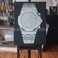 Painting Audemars Piguet Royal Oak Chronograph purple dial real work art painting watches oil paintings hand painted collector unique home shop apartment interior decoration luxury AP 3.jpg