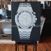 Painting Audemars Piguet Royal Oak Chronograph purple dial real work art painting watches oil paintings hand painted collector unique home shop apartment interior decoration luxury AP 4.jpg