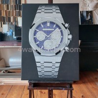 Painting Audemars Piguet Royal Oak Chronograph purple dial real work art painting watches oil paintings hand painted collector unique home shop apartment interior decoration luxury AP 5.jpg