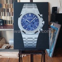 Painting Audemars Piguet Royal Oak Chronograph purple dial real work art painting watches oil paintings hand painted collector unique home shop apartment interior decoration luxury AP 8.jpg