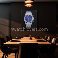 Painting Audemars Piguet Royal Oak Chronograph purple dial real work art painting watches oil paintings hand painted collector unique home shop apartment interior decoration luxury AP 9.jpg
