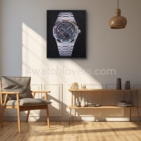 Painting Audemars Piguet Royal Oak Frosted Gold white skeleton rainbow real work art painting watches oil paintings hand painted collector unique home shop apartment interior decoration luxury AP 9.jpg