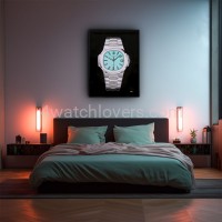 Drawing Patek Philippe 5711 Nautilus Tiffany&Co dial 170th anniversary real work art painting watches paintings drawings hand painted crayons collector unique home shop office exclusive apartment interior decoration luxury black background 10.jpg