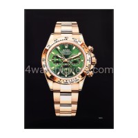 Drawing Rolex Daytona John Mayer green dial yellow gold real work art painting watches paintings drawings hand painted crayons collector unique home shop office apartment exclusive interior decoration luxury black background.jpg