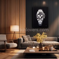 Fine Art Painting Rolex Daytona Cosmograph Le Mans white gold real work art painting watches oil paintings hand painted collector unique home shop apartment interior decoration luxury 2.jpg