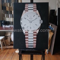 Painting Rolex Day Date Puzzle rose gold real work art painting watches oil paintings hand painted collector unique home shop apartment interior decoration luxury 3.jpg