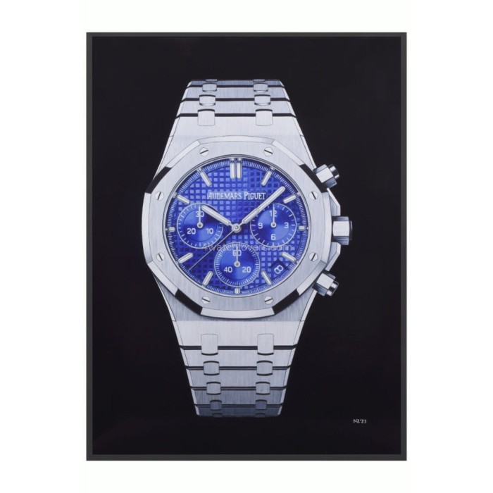 Drawing Audemars Piguet Royal Oak Chronograph purple dial real work art drawing watches handjob painted reproduction copy collector crayons unique home shop apartment interior decoration luxury AP 2.jpg