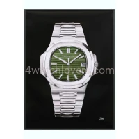 Drawing Patek Philippe 5711 Nautilus green dial real work art painting watches paintings drawings hand painted crayons collector unique home shop apartment interior decoration luxury black background 7.jpg