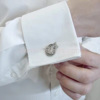 Cufflinks silver wolves from watch parts watches art handmade original elegant unique luxury jewelry exclusive 5.jpg