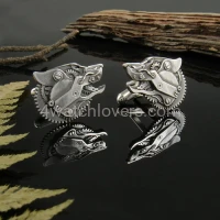 Cufflinks silver wolves from watch parts watches art handmade original elegant unique luxury jewelry exclusive 6.jpg
