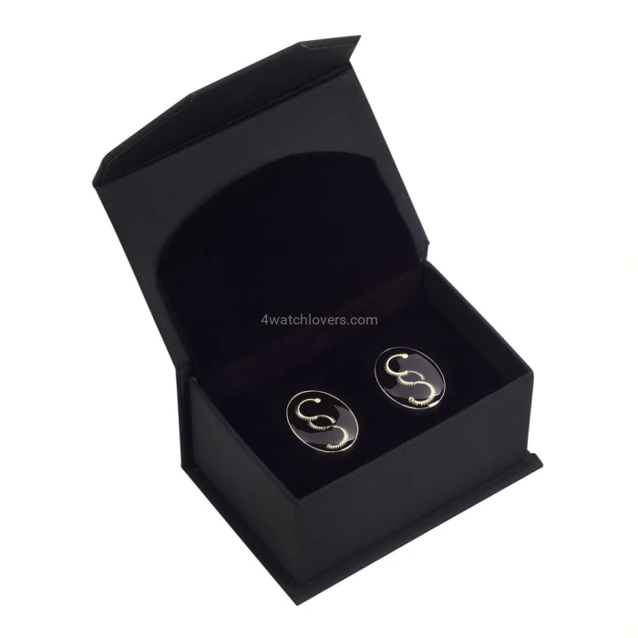 Cufflinks silver paragraphs from watch parts on a black background watches art handmade original elegant unique luxury exclusive jewelry 1.JPG