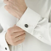 Cufflinks silver paragraphs from watch parts on a black background watches art handmade original elegant unique luxury exclusive jewelry 5.JPG