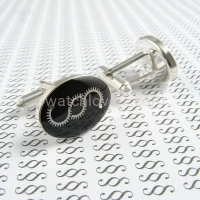 Cufflinks silver paragraphs from watch parts on a black background watches art handmade original elegant unique luxury exclusive jewelry 6.jpg