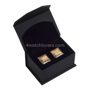 Square cufflinks/exotic wood