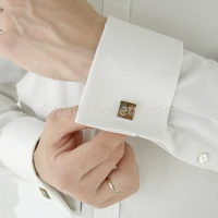 Silver square cufflinks with a composition of watch parts on the background of an exotic tree watches handmade art original elegant exceptional unique luxury exclusive jewelry 5.JPG