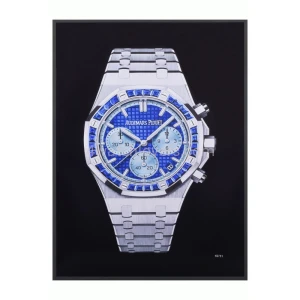 Fine Art painting of Audemars Piguet Royal Oak Chronograph watch in sapphire bezel