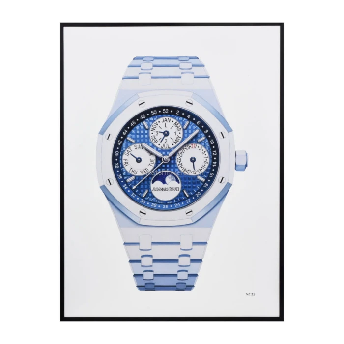 Drawing Audemars Piguet Royal Oak white ceramic real work art painting watches drawing handjob painted reproduction copy collector crayons unique home shop apartment interior decoration luxury AP 1.jpg