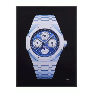 Fine Art painting of Audemars Piguet Royal Oak Perpetual Calendar watch in white ceramic