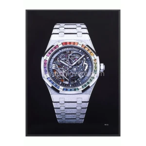 Fine Art painting of Audemars Piguet Royal Oak Frosted watch in white gold