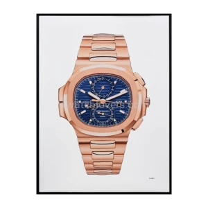 Fine Art painting of Patek Philippe Nautilus 5990 watch in rose gold