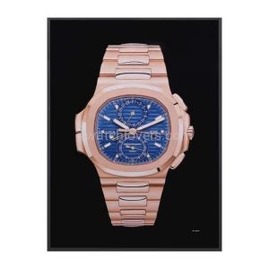 Fine Art painting of Patek Philippe Nautilus 5990 watch in rose gold