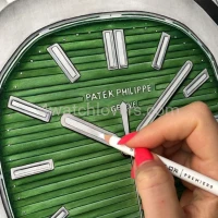 Drawing Patek Philippe 5711 Nautilus green dial real work art painting watches paintings drawings hand painted crayons collector unique home exclusive shop office apartment interior decoration luxury white background 10.jpg