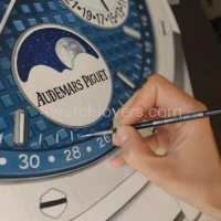Painting Audemars Piguet Royal Oak white ceramic real work art painting watches oil paintings hand painted collector unique home shop apartment interior decoration luxury AP 10.jpg