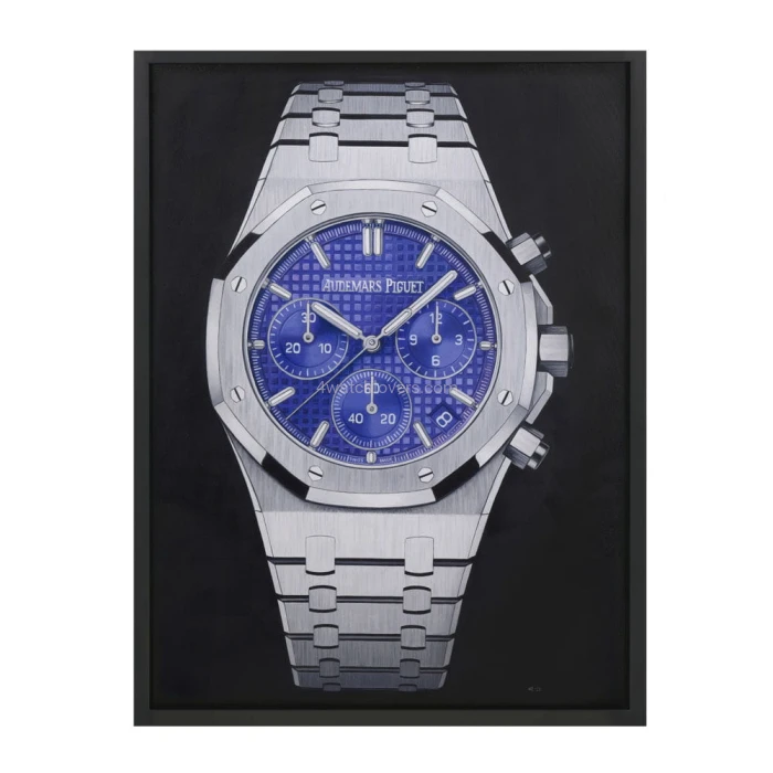 Painting Audemars Piguet Royal Oak Chronograph purple dial real work art painting watches oil paintings hand painted collector unique home shop apartment interior decoration luxury AP 1.jpg