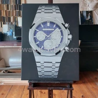 Painting Audemars Piguet Royal Oak Chronograph purple dial real work art painting watches oil paintings hand painted collector unique home shop apartment interior decoration luxury AP 5.jpg