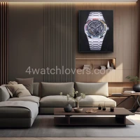 Drawing Audemars Piguet Royal Oak Frosted Gold white skeleton rainbow real work art drawing watches handjob painted reproduction copy collector crayons unique home shop apartment interior decoration luxury AP 3.jpg