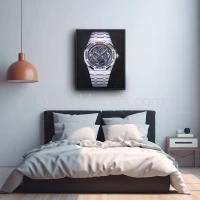 Drawing Audemars Piguet Royal Oak Frosted Gold white skeleton rainbow real work art drawing watches handjob painted reproduction copy collector crayons unique home shop apartment interior decoration luxury AP 5.jpg