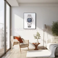 Drawing Patek Philippe 5711 Nautilus blue dial real work art painting watches paintings drawings hand painted crayons collector unique home exclusive shop office apartment interior decoration luxury white background 10.jpg