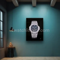 Drawing Patek Philippe 5712 Nautilus blue dial real work art painting watches paintings drawings hand painted crayons collector unique exclusive home shop office apartment interior decoration luxury black background 11.jpg
